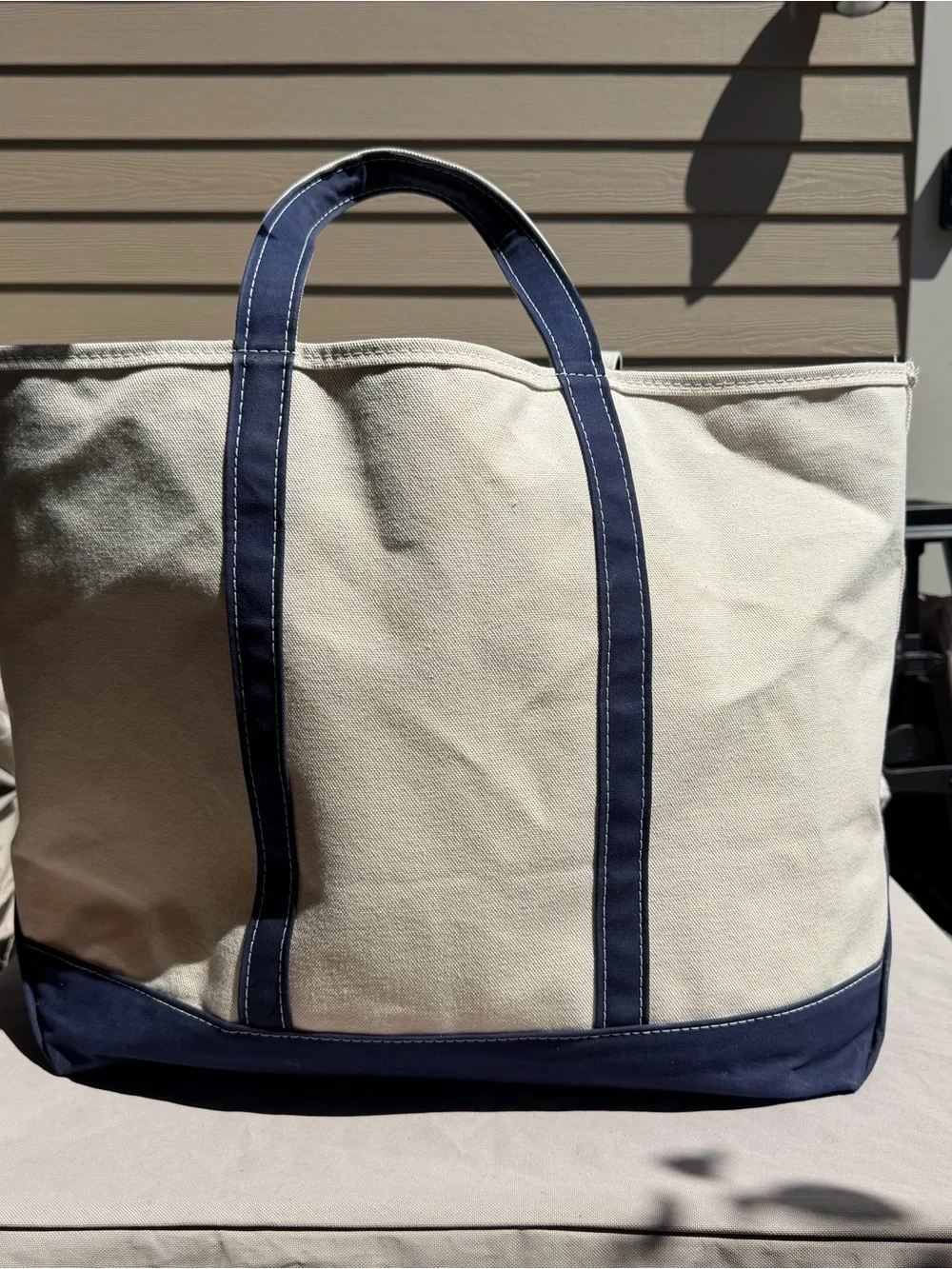 LL Bean XL tote with regular handles